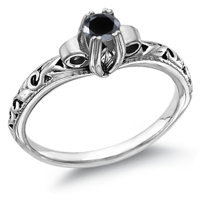 black diamond engagement ring styles