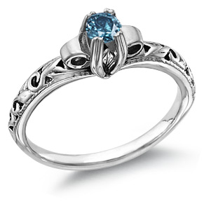 blue diamond ring